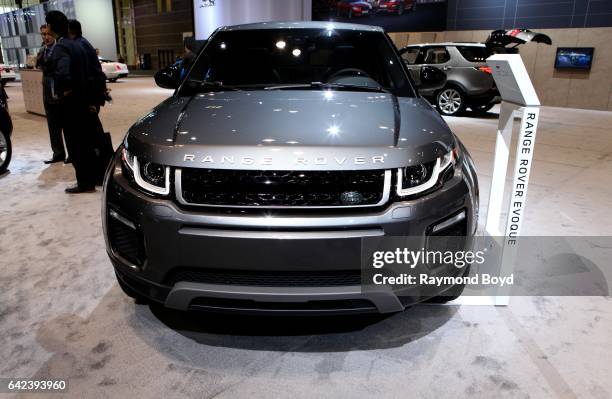 Land Rover Range Rover Evoque is on display at the 109th Annual Chicago Auto Show at McCormick Place in Chicago, Illinois on February 9, 2017.