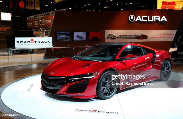 Acura NSX is on display at the 109th Annual Chicago Auto Show at McCormick Place in Chicago, Illinois on February 9, 2017.