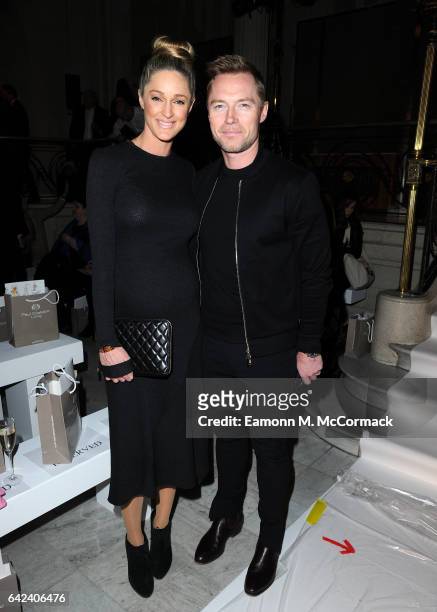 Ronan Keating and Storm Keating attend the Paul Costelloe show during the London Fashion Week February 2017 collections on February 17, 2017 in...