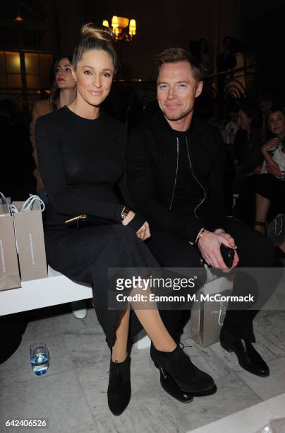 Ronan Keating and Storm Keating attend the Paul Costelloe show during the London Fashion Week February 2017 collections on February 17, 2017 in...