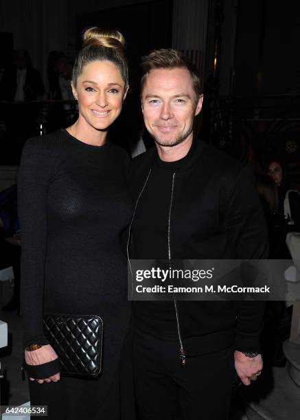 Ronan Keating and Storm Keating attend the Paul Costelloe show during the London Fashion Week February 2017 collections on February 17, 2017 in...