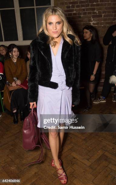 Olivia Cox attends the PPQ show during the London Fashion Week February 2017 collections on February 17, 2017 in London, England.