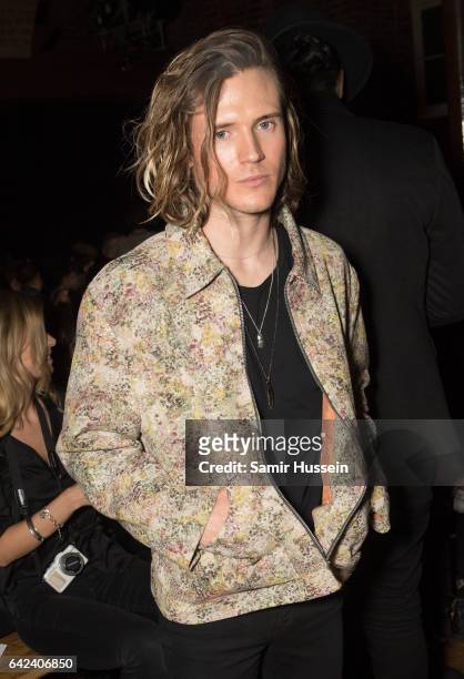 Dougie Poynter attends the PPQ show during the London Fashion Week February 2017 collections on February 17, 2017 in London, England.