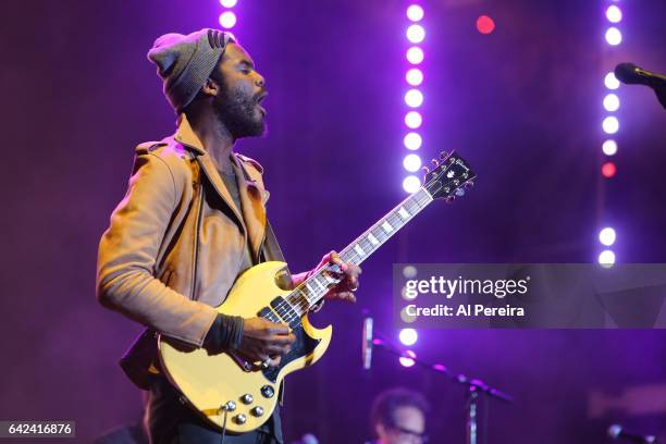 Gary Clark Jr. Opens when ZZ Top performs during Super Bowl Live at Root Memorial Square Park in Houston, Texas, on February 4, 2017.