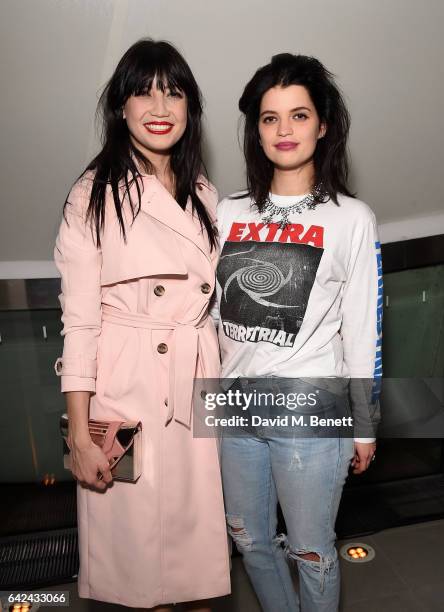 Daisy Lowe and Pixie Geldof attend the British Fashion Council Fashion Film x River Island film screening and cocktail party at The Serpentine...