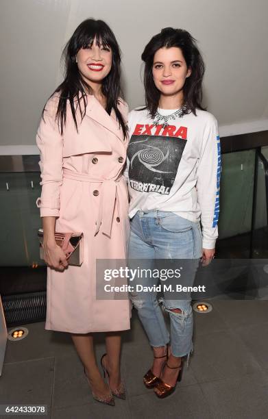 Daisy Lowe and Pixie Geldof attend the British Fashion Council Fashion Film x River Island film screening and cocktail party at The Serpentine...