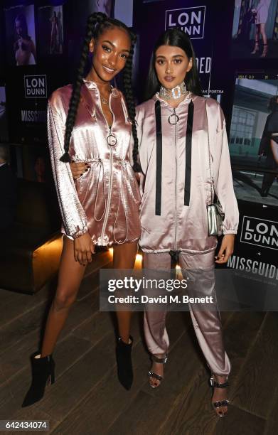 Jourdan Dunn and Neelam Gill attend the Lon Dunn + Missguided launch event hosted by Jourdan Dunn at The London EDITION on February 17, 2017 in...