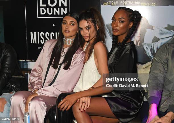 Neelam Gill, Anara Atanes and Jourdan Dunn attend the Lon Dunn + Missguided launch event hosted by Jourdan Dunn at The London EDITION on February 17,...