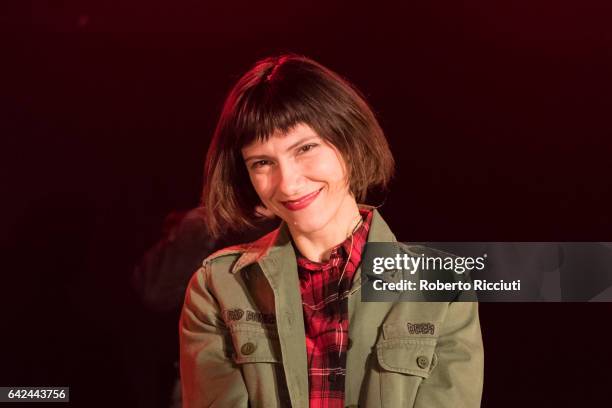 Italian singer Elisa performs on stage at O2 ABC2 Glasgow on February 17, 2017 in Glasgow, Scotland.