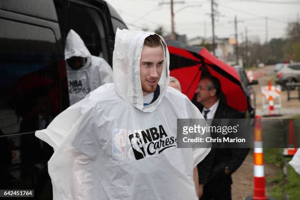 Gordon Hayward of the Utah Jazz is seen during the NBA Cares Day of Service as part of 2017 All-Star Weekend at the KaBOOM! Rebuilding Together at...