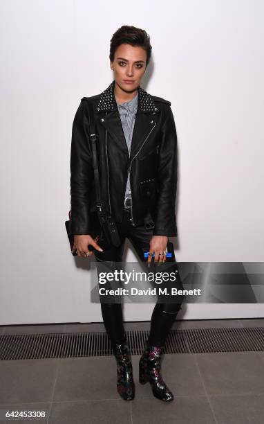 Attends the British Fashion Council Fashion Film x River Island film screening and cocktail party at The Serpentine Sackler Gallery on February 17,...