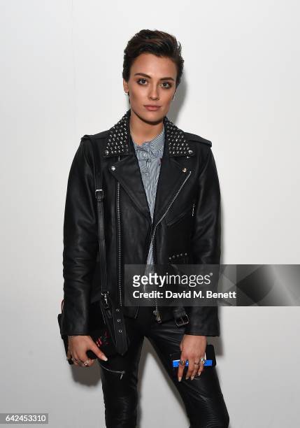 Attends the British Fashion Council Fashion Film x River Island film screening and cocktail party at The Serpentine Sackler Gallery on February 17,...