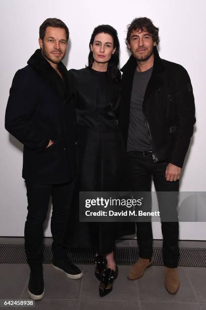 Paul Sculfor, Erin O'Connor and Robert Konjic attend the British Fashion Council Fashion Film x River Island film screening and cocktail party at The...