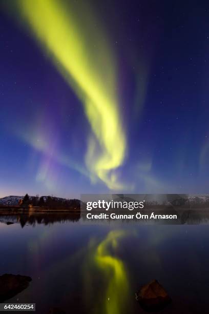 aurora - gunnar örn árnason stock-fotos und bilder