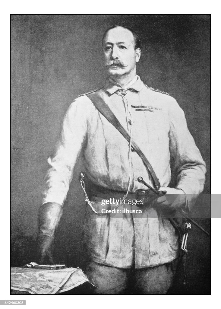 Antike Fotos von Gemälden: Mann Porträt