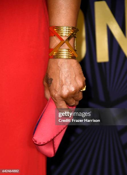 Honoree Queen Latifah, fashion detail, attends BET Presents the American Black Film Festival Honors on February 17, 2017 in Beverly Hills, California.