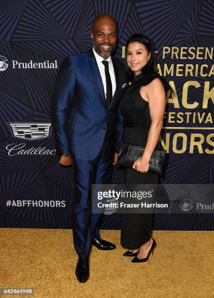 Actor Chris Spencer and Vanessa Spencer attend BET Presents the American Black Film Festival Honors on February 17, 2017 in Beverly Hills, California.