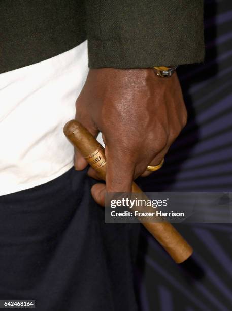 Actor Isaiah Washington, cigar detail, attends BET Presents the American Black Film Festival Honors on February 17, 2017 in Beverly Hills, California.