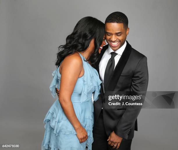 Actors Nia Long and Larenz Tate pose for a portrait for BET's 2017 American Black Film Festival Honors Awards at The Beverly Hilton Hotel on February...