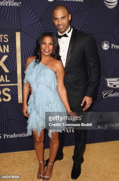 Nia Long and Ime Udoka attend the BET's 2017 American Black Film Festival Honors Awards at The Beverly Hilton Hotel on February 17, 2017 in Beverly...