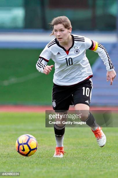 Pauline Berning of Germany U16 Girls during the match between U16 Girls Portugal v U16 Girls Germany on the UEFA International Development Tournament...