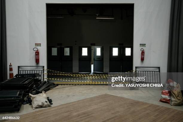 View inside the Carioca Arena 2, which hosted wrestling and judo during the Rio 2016 Olympic games, at the Olympic Park, about six months after the...