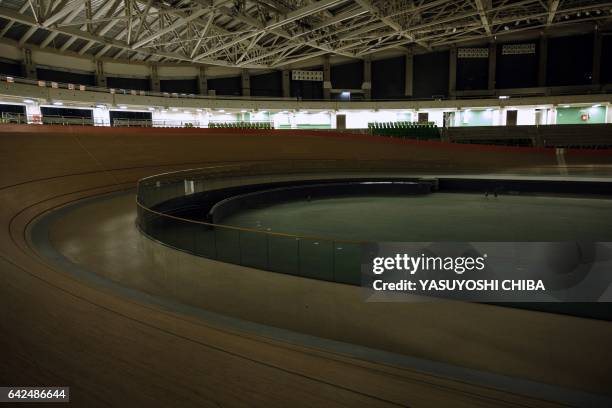 View of the Olympic Velodrome at the Olympic Park in Rio de Janeiro, Brazil, on February 17 about six month after the Rio 2016 Olympic games. Rio's...