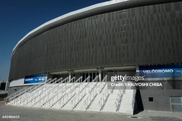 View of the Olympic Velodrome at the Olympic Park in Rio de Janeiro, Brazil, on February 17 about six month after the Rio 2016 Olympic games. Rio's...
