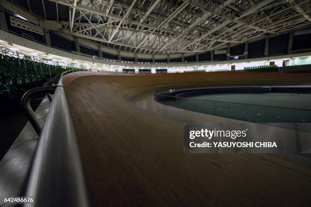 View of the Olympic Velodrome at the Olympic Park in Rio de Janeiro, Brazil, on February 17 about six month after the Rio 2016 Olympic games. Rio's...