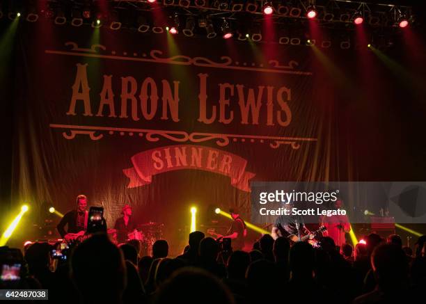 Aaron Lewis performs in support of his Sinner Tour at The Fillmore on February 17, 2017 in Detroit, Michigan.