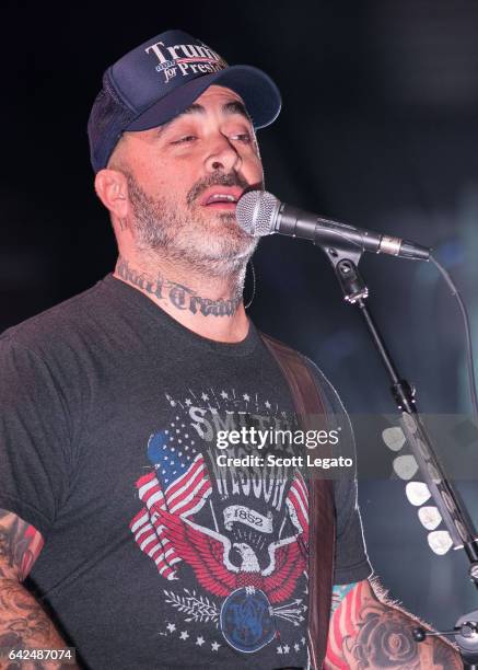 Aaron Lewis performs in support of his Sinner Tour at The Fillmore on February 17, 2017 in Detroit, Michigan.