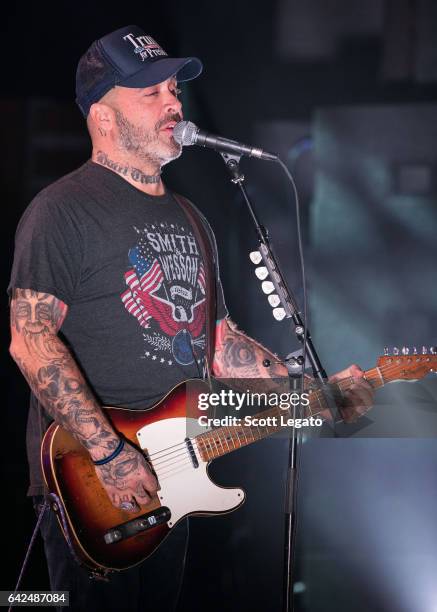 Aaron Lewis performs in support of his Sinner Tour at The Fillmore on February 17, 2017 in Detroit, Michigan.