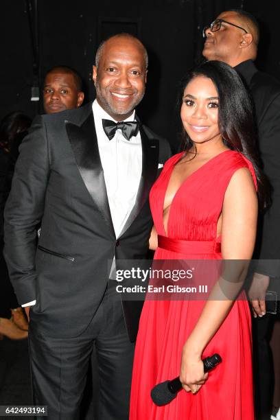 Founder of the ABFF Jeff Friday and host Regina Hall attend BET Presents the American Black Film Festival Honors on February 17, 2017 in Beverly...