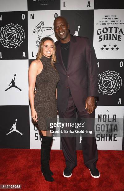 Michael Jordan and Yvette Prieto attend Jordan Brand: 2017 All-Star Party at Seven Three Distilling Co. On February 17, 2017 in New Orleans,...