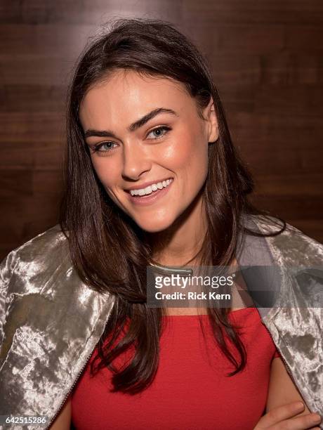 Swimsuit model Myla Dalbesio signs autographs during the VIBES by Sports Illustrated Swimsuit 2017 launch festival on February 17, 2017 in Houston,...