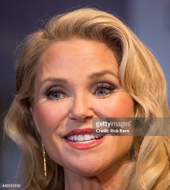 Model Christie Brinkley attends the VIBES by Sports Illustrated Swimsuit 2017 launch festival at Post HTX on February 17, 2017 in Houston, Texas.