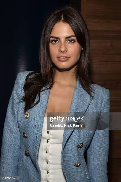 Swimsuit model Bo Krsmanovic signs autographs during the VIBES by Sports Illustrated Swimsuit 2017 launch festival on February 17, 2017 in Houston,...