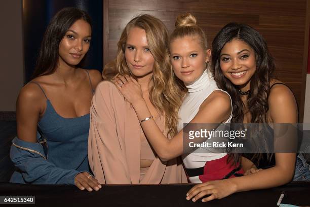 Swimsuit models Lais Ribeiro, Sailor Brinkley Cook, Vita Sidorkina, and Danielle Herrington sign autographs during the VIBES by Sports Illustrated...
