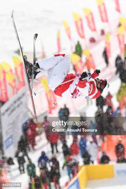 Philippe Marquis of Canada competes in the men's moguls after during 2017 FIS Freestyle Ski World Cup Tazawako In Akita supported by TDK at Tazawako...