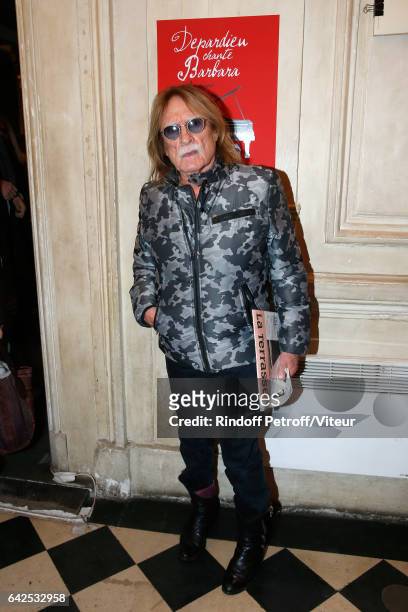 Singer Christophe attends Gerard Depardieu sings Barbara, accompanied on the piano of Barbara by Gerard Daguere, who was his Pianist for more than 15...