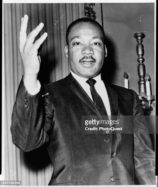 Portrait of American religious and Civil Rights leader Dr Martin Luther King Jr , New York, New York, 1964.