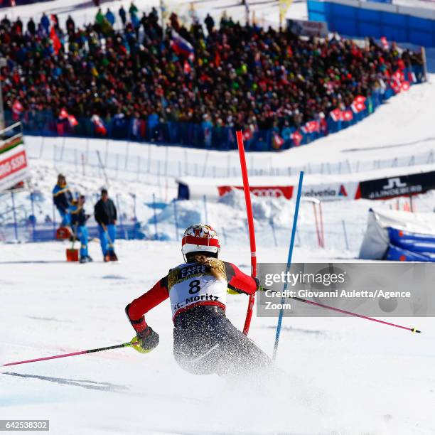 Marie-michele Gagnon of Canada competes during the FIS Alpine Ski World Championships Women's Slalom on February 18, 2017 in St. Moritz, Switzerland