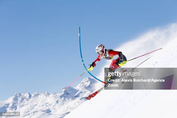 Marie-michele Gagnon of Canada competes during the FIS Alpine Ski World Championships Women's Slalom on February 18, 2017 in St. Moritz, Switzerland