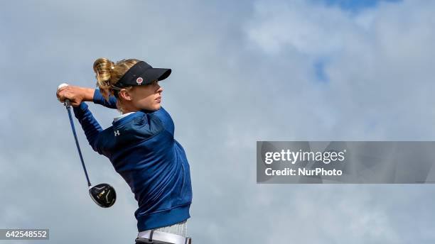 Nelly Koda of the USA on the 8th fairway during round three of the ISPS Handa Women's Australian Open at Royal Adelaide Golf Club on February 18,...