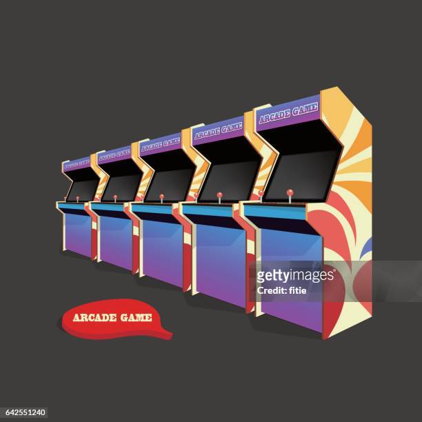 arcade games - video arcade game stock illustrations