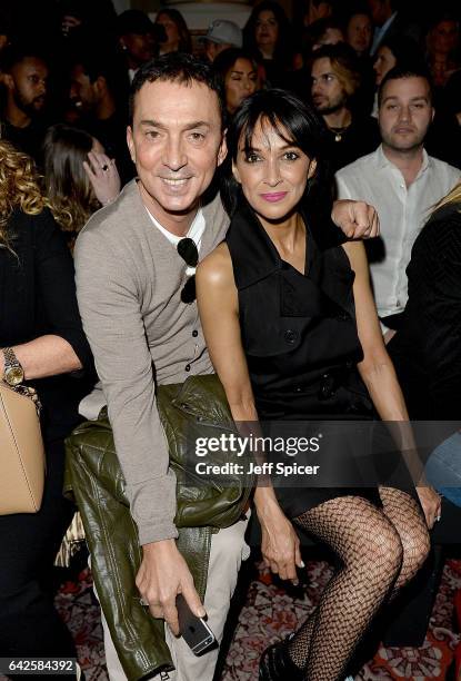 Bruno Tonioli and Jackie St Clair attend the Julien Macdonald show during the London Fashion Week February 2017 collections on February 18, 2017 in...