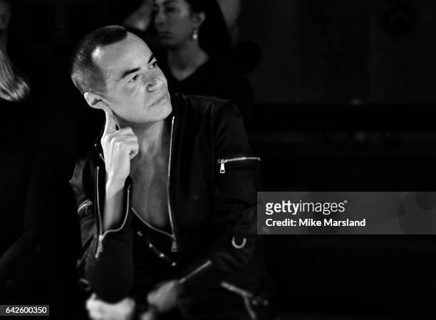 Julien Macdonald at the Julien Macdonald show during the London Fashion Week February 2017 collections on February 18, 2017 in London, England.