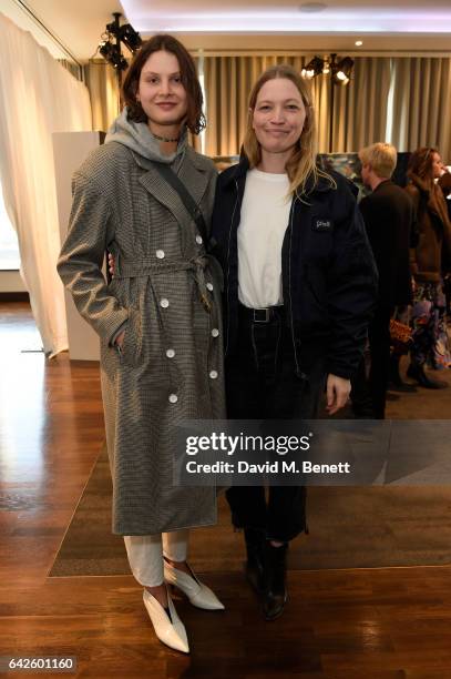 Victoria Sekrier Sara Gilmour pose during the Astley Clarke AW17 Presentation during London Fashion Week at Savoy Place on February 18, 2017 in...