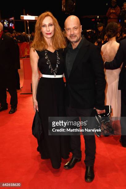 Andrea Sawatzki and Christian Berkel arrive for the closing ceremony of the 67th Berlinale International Film Festival Berlin at Berlinale Palace on...