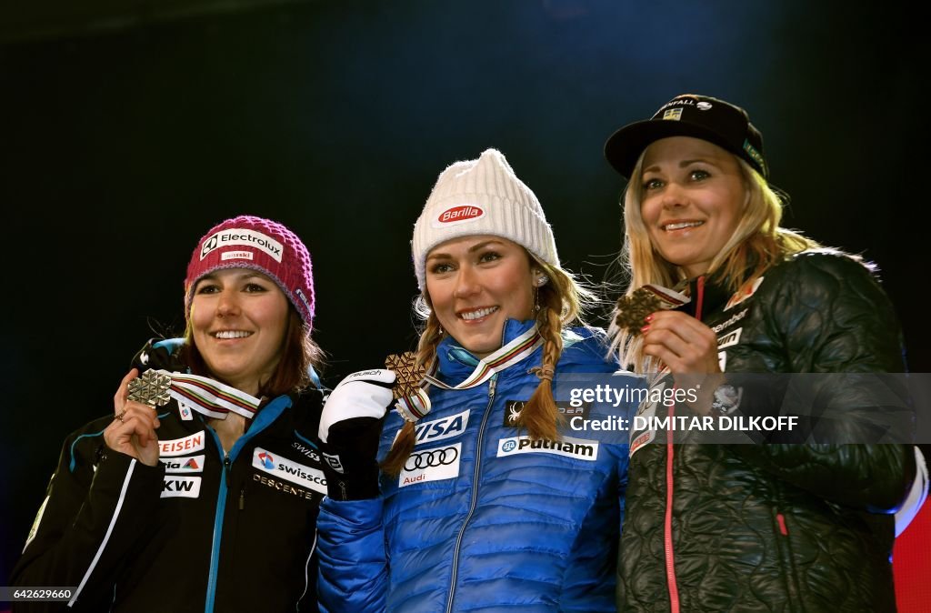 SKI-ALPINE-WORLD-WOMEN-SLALOM-PODIUM